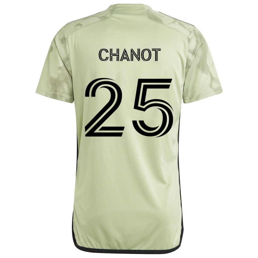 Herren Maxime Chanot #25 Hellgrün Auswärtstrikot Trikot 2024/25 T-Shirt Schweiz