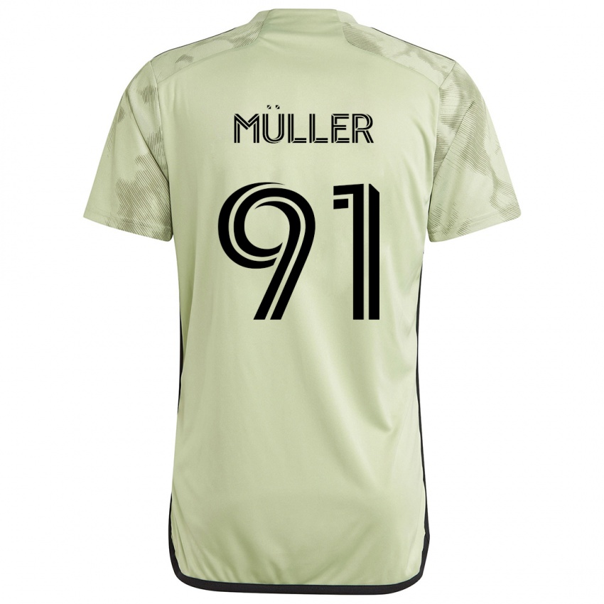 Herren Luis Müller #91 Hellgrün Auswärtstrikot Trikot 2024/25 T-Shirt Schweiz