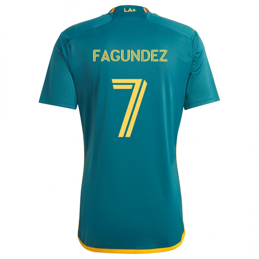 Herren Diego Fagúndez #7 Grün Gelb Auswärtstrikot Trikot 2024/25 T-Shirt Schweiz