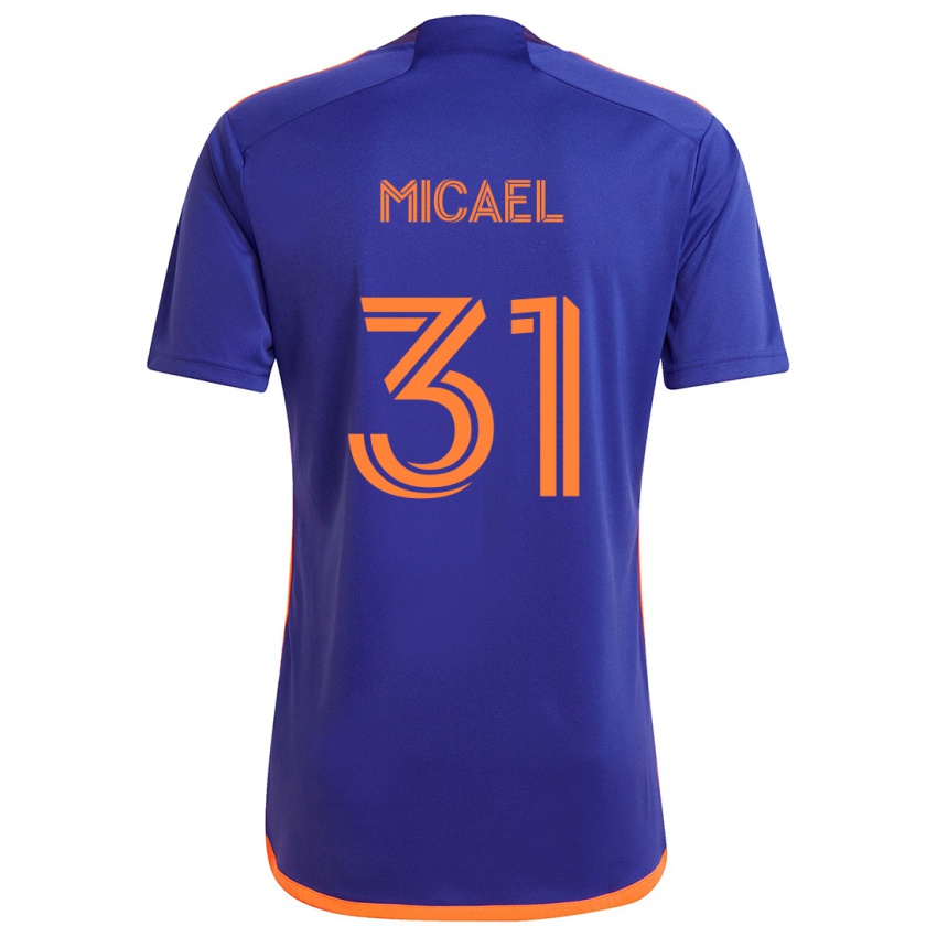 Herren Micael #31 Lila Orange Auswärtstrikot Trikot 2024/25 T-Shirt Schweiz