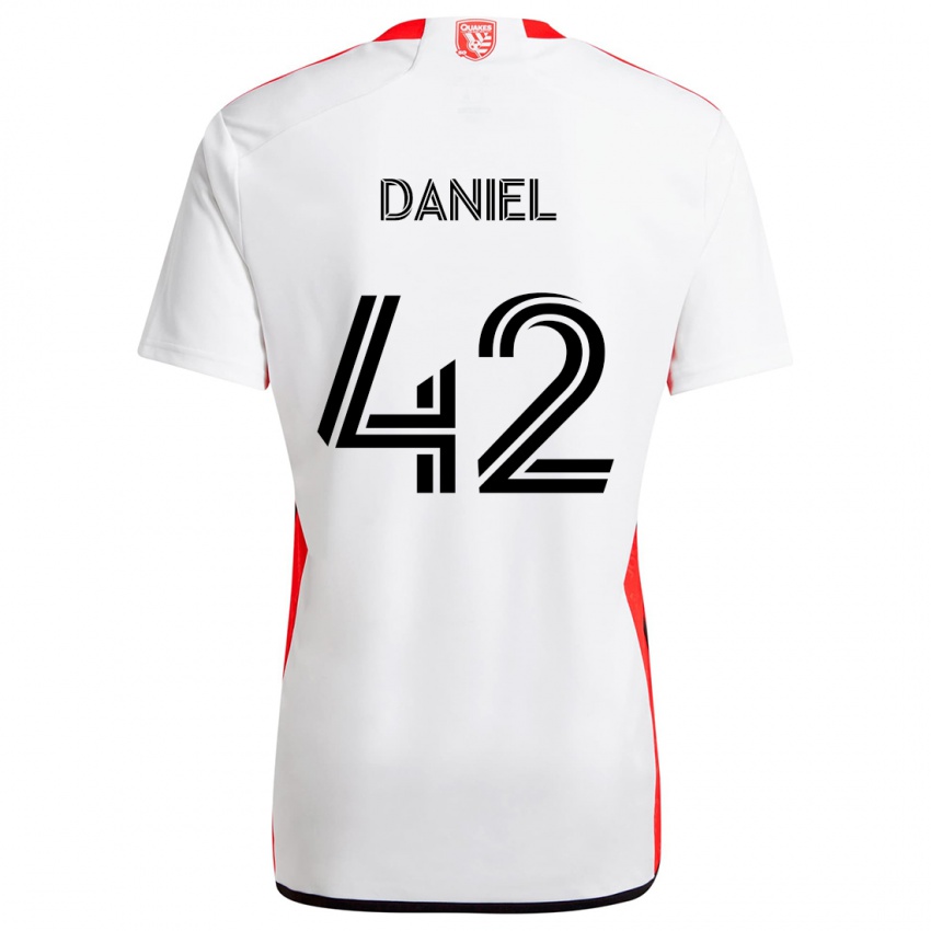 Herren Daniel #42 Weiß Rot Auswärtstrikot Trikot 2024/25 T-Shirt Schweiz