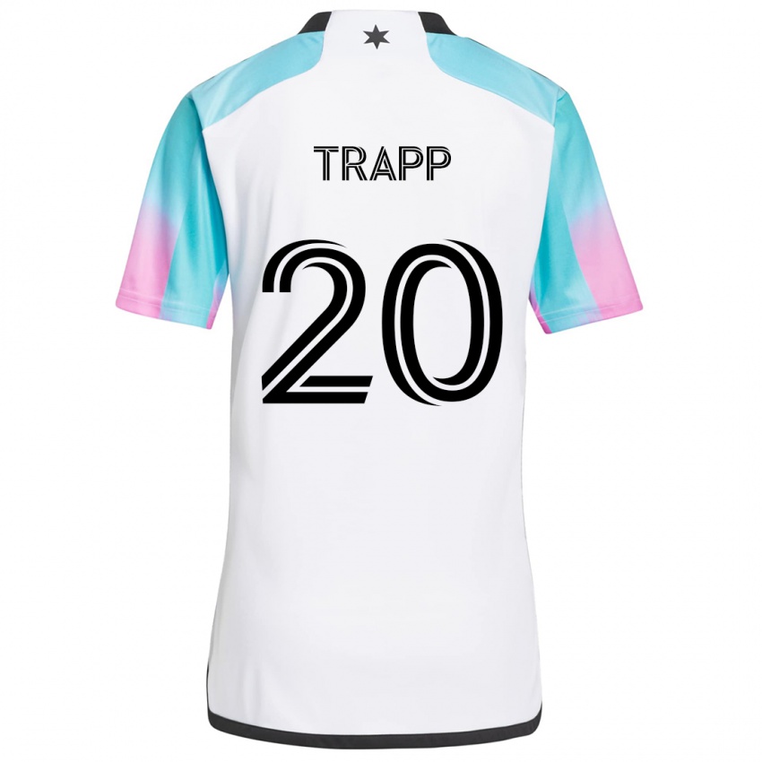 Homme Maillot Wil Trapp #20 Blanc Bleu Noir Tenues Extérieur 2024/25 T-Shirt Suisse