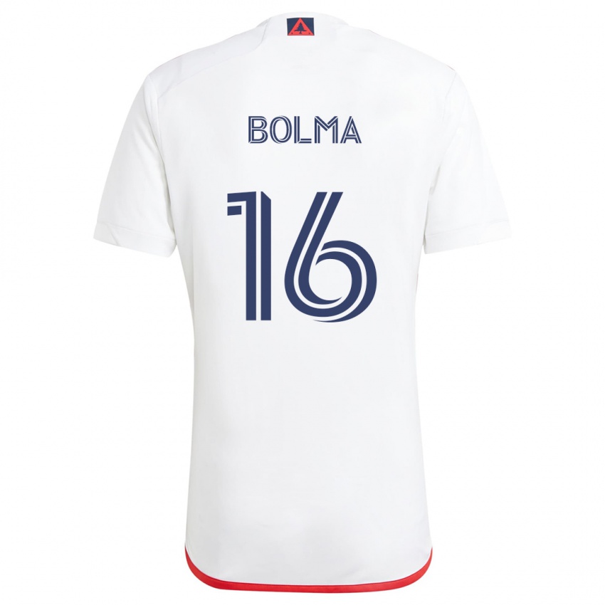 Herren Josh Bolma #16 Weiß Rot Auswärtstrikot Trikot 2024/25 T-Shirt Schweiz