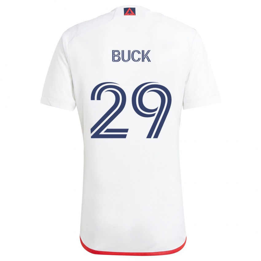 Herren Noel Buck #29 Weiß Rot Auswärtstrikot Trikot 2024/25 T-Shirt Schweiz