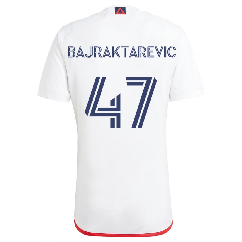 Herren Esmir Bajraktarevic #47 Weiß Rot Auswärtstrikot Trikot 2024/25 T-Shirt Schweiz