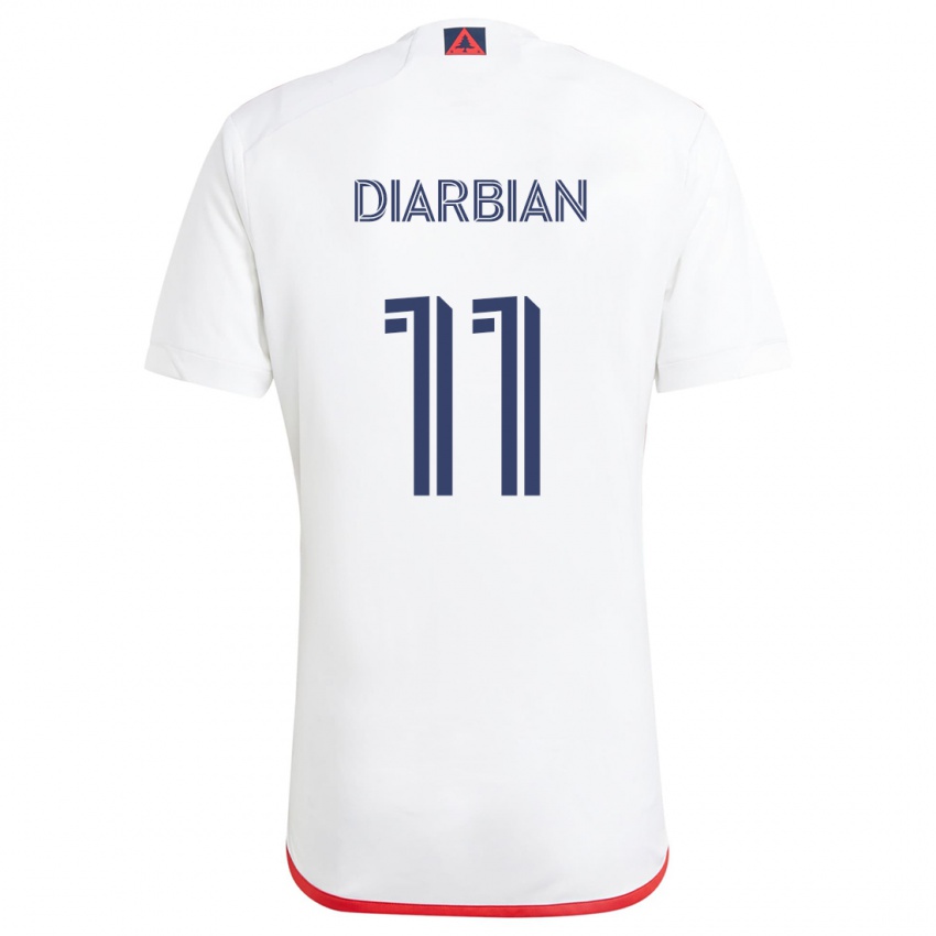 Homme Maillot Gevork Diarbian #11 Blanc Rouge Tenues Extérieur 2024/25 T-Shirt Suisse