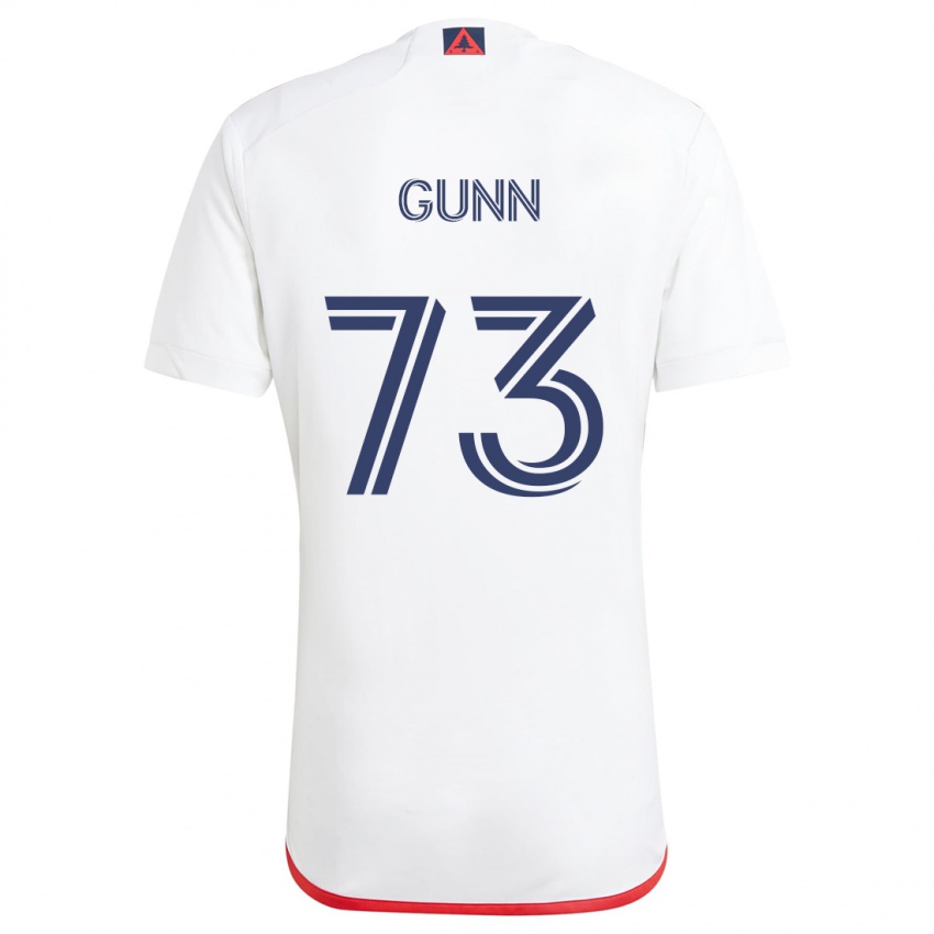 Homme Maillot Jd Gunn #73 Blanc Rouge Tenues Extérieur 2024/25 T-Shirt Suisse