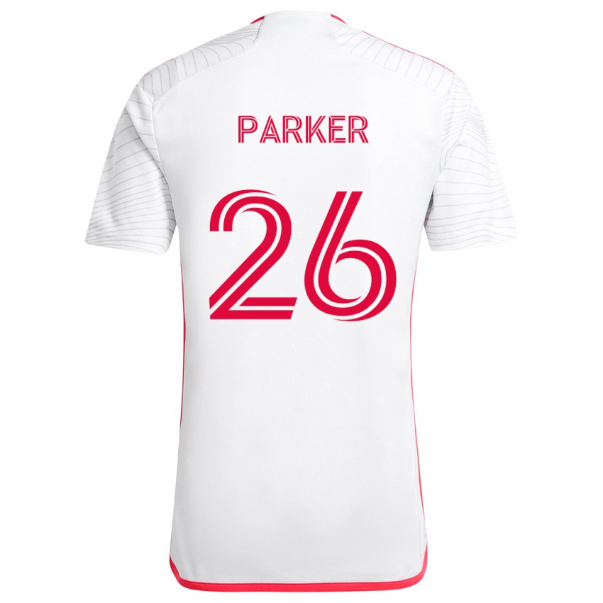 Herren Tim Parker #26 Weiß Rot Auswärtstrikot Trikot 2024/25 T-Shirt Schweiz