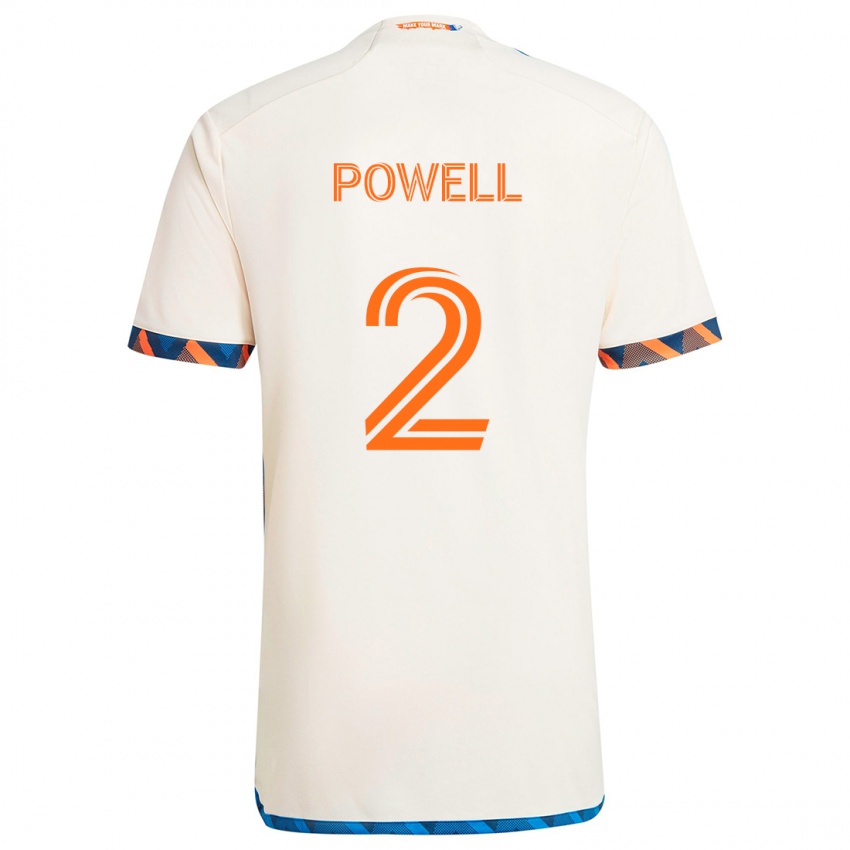 Herren Alvas Powell #2 Weiß Orange Auswärtstrikot Trikot 2024/25 T-Shirt Schweiz