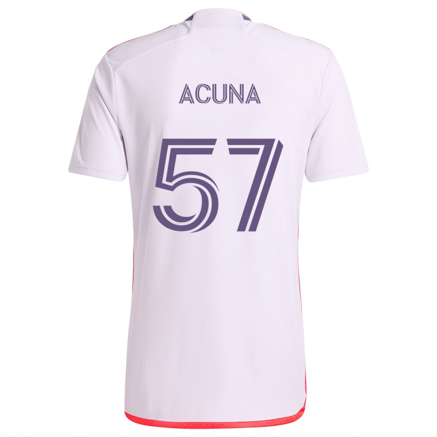 Herren Cristofer Acuña #57 Weiß Rot Lila Auswärtstrikot Trikot 2024/25 T-Shirt Schweiz