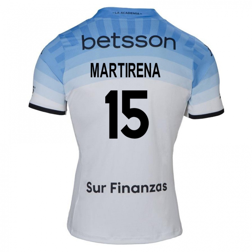 Homme Maillot Gastón Martirena #15 Blanc Bleu Noir Tenues Extérieur 2024/25 T-Shirt Suisse