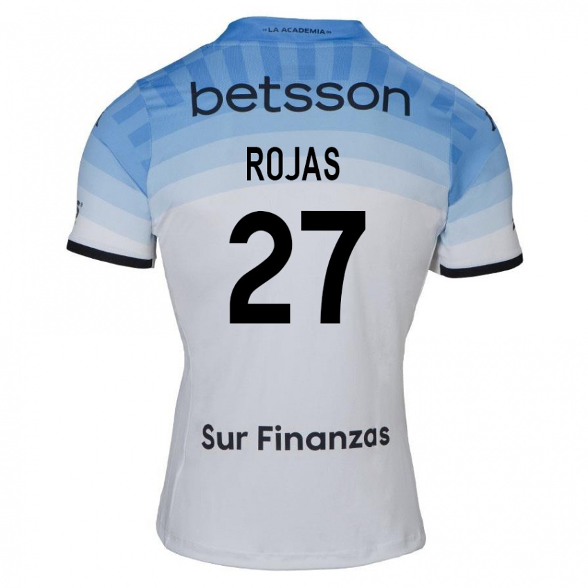 Homme Maillot Gabriel Rojas #27 Blanc Bleu Noir Tenues Extérieur 2024/25 T-Shirt Suisse