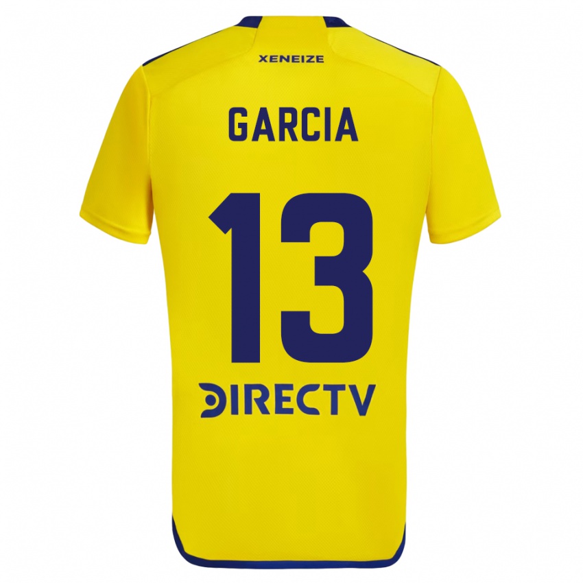 Homme Maillot Javier Garcia #13 Jaune Bleu Tenues Extérieur 2024/25 T-Shirt Suisse