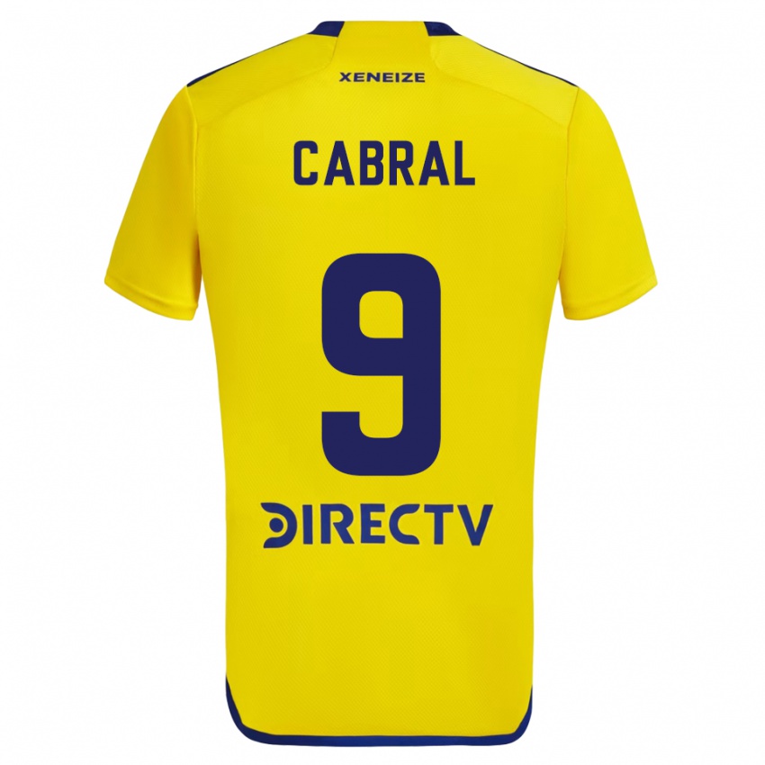 Homme Maillot Bruno Cabral #9 Jaune Bleu Tenues Extérieur 2024/25 T-Shirt Suisse