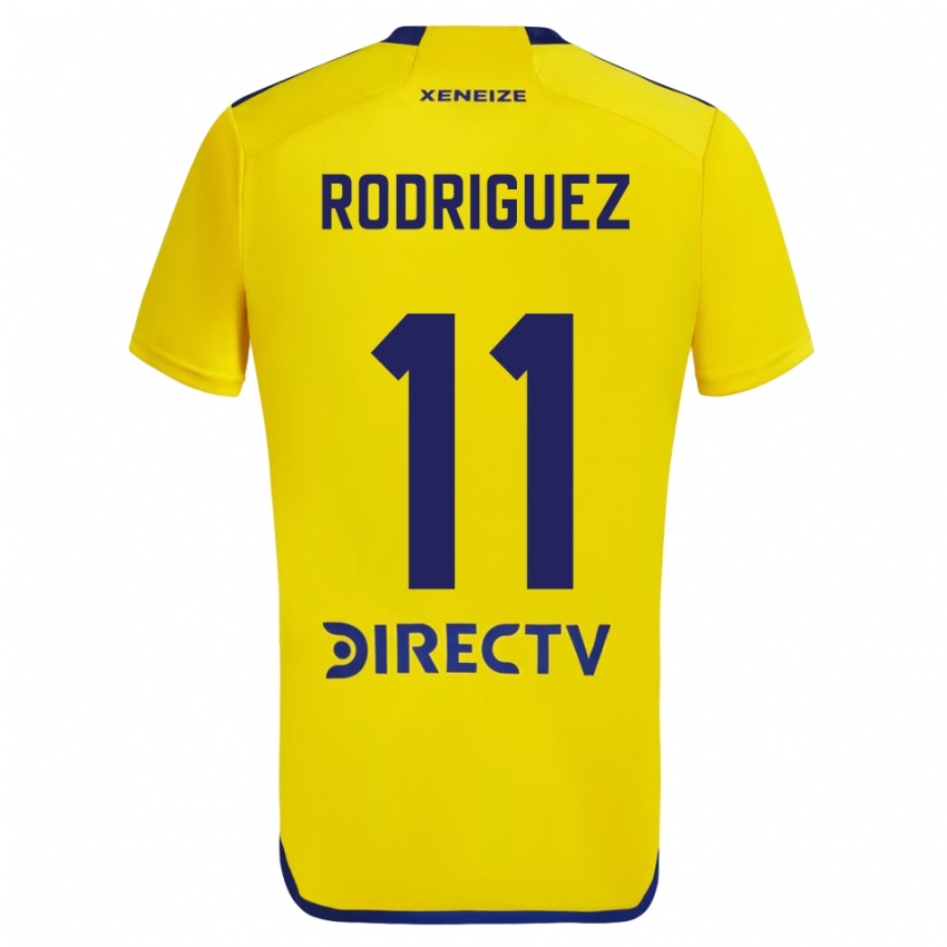 Homme Maillot Yamila Rodriguez #11 Jaune Bleu Tenues Extérieur 2024/25 T-Shirt Suisse