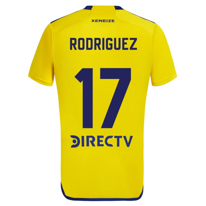 Homme Maillot Fanny Rodriguez #17 Jaune Bleu Tenues Extérieur 2024/25 T-Shirt Suisse