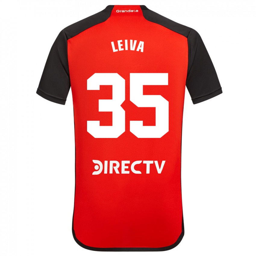 Herren Tobías Leiva #35 Rot Schwarz Weiß Auswärtstrikot Trikot 2024/25 T-Shirt Schweiz