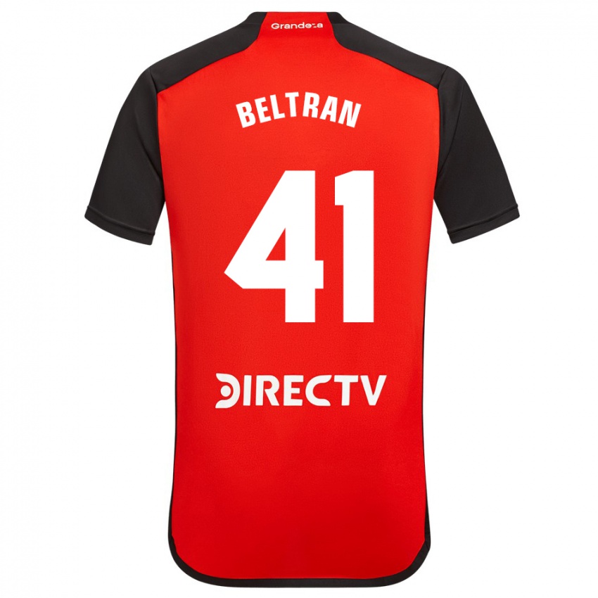 Herren Santiago Beltrán #41 Rot Schwarz Weiß Auswärtstrikot Trikot 2024/25 T-Shirt Schweiz