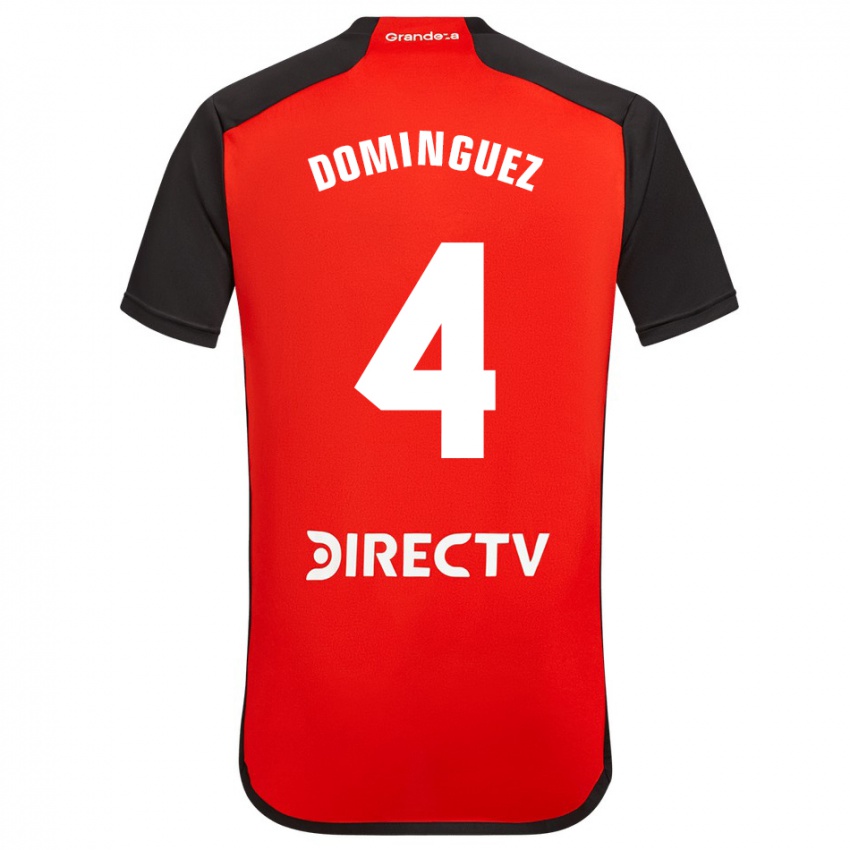 Herren Evelyn Sofía Domínguez #4 Rot Schwarz Weiß Auswärtstrikot Trikot 2024/25 T-Shirt Schweiz