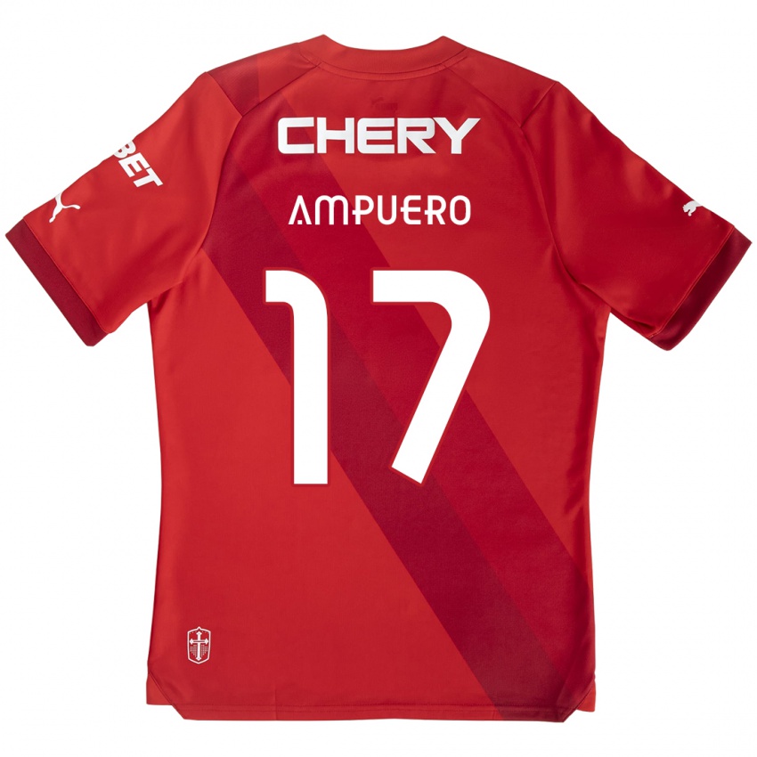 Herren Branco Ampuero #17 Rot-Weiss Auswärtstrikot Trikot 2024/25 T-Shirt Schweiz