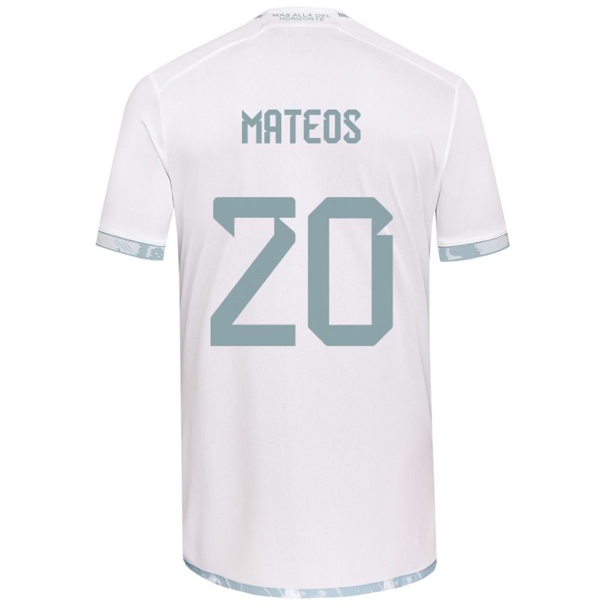 Herren Federico Mateos #20 Weiß Grau Auswärtstrikot Trikot 2024/25 T-Shirt Schweiz