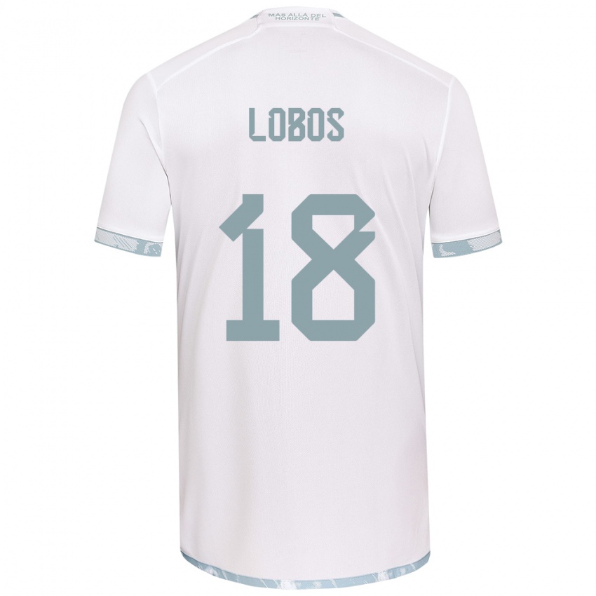 Herren Franco Lobos #18 Weiß Grau Auswärtstrikot Trikot 2024/25 T-Shirt Schweiz