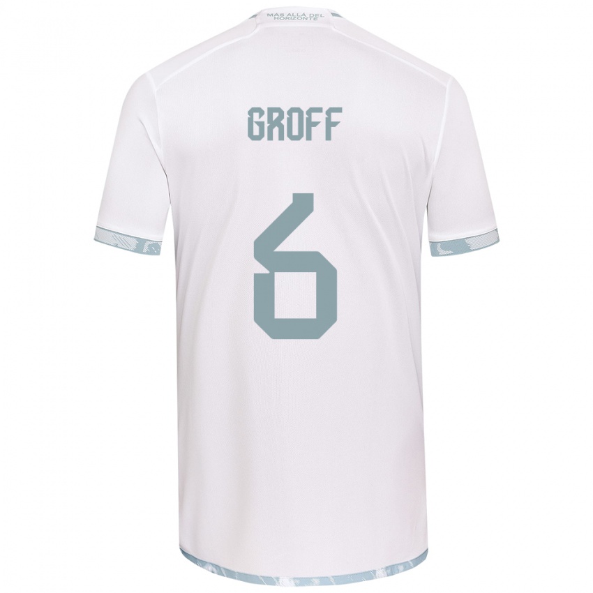 Herren Llanka Groff #6 Weiß Grau Auswärtstrikot Trikot 2024/25 T-Shirt Schweiz