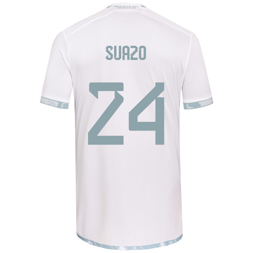 Herren Arantza Suazo #24 Weiß Grau Auswärtstrikot Trikot 2024/25 T-Shirt Schweiz