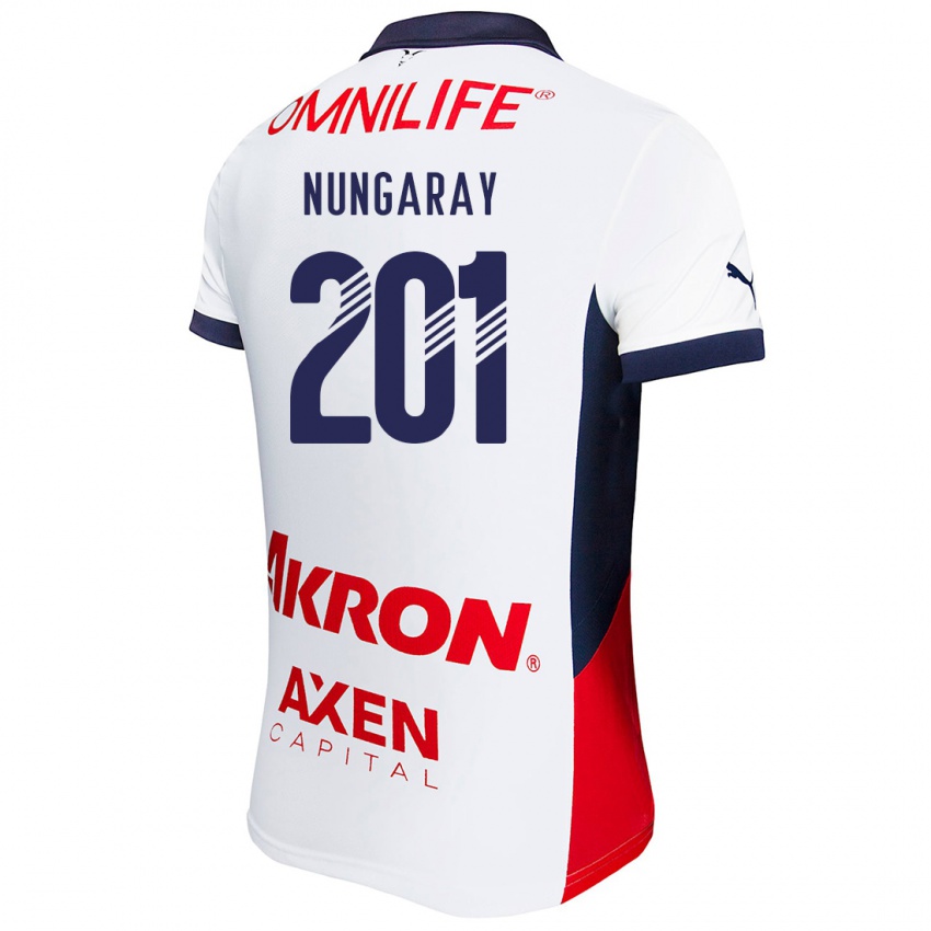 Homme Maillot David Nungaray #201 Blanc Rouge Bleu Tenues Extérieur 2024/25 T-Shirt Suisse