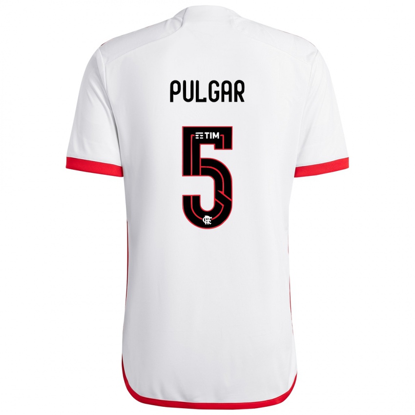 Herren Erick Pulgar #5 Weiß Rot Auswärtstrikot Trikot 2024/25 T-Shirt Schweiz