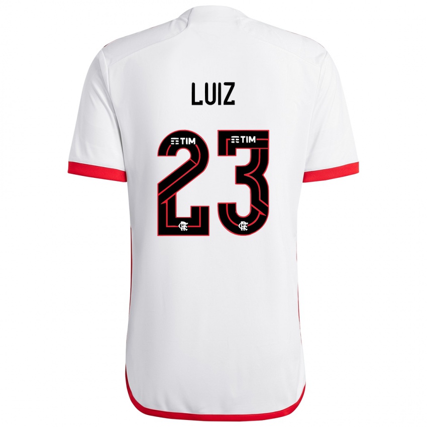 Herren David Luiz #23 Weiß Rot Auswärtstrikot Trikot 2024/25 T-Shirt Schweiz