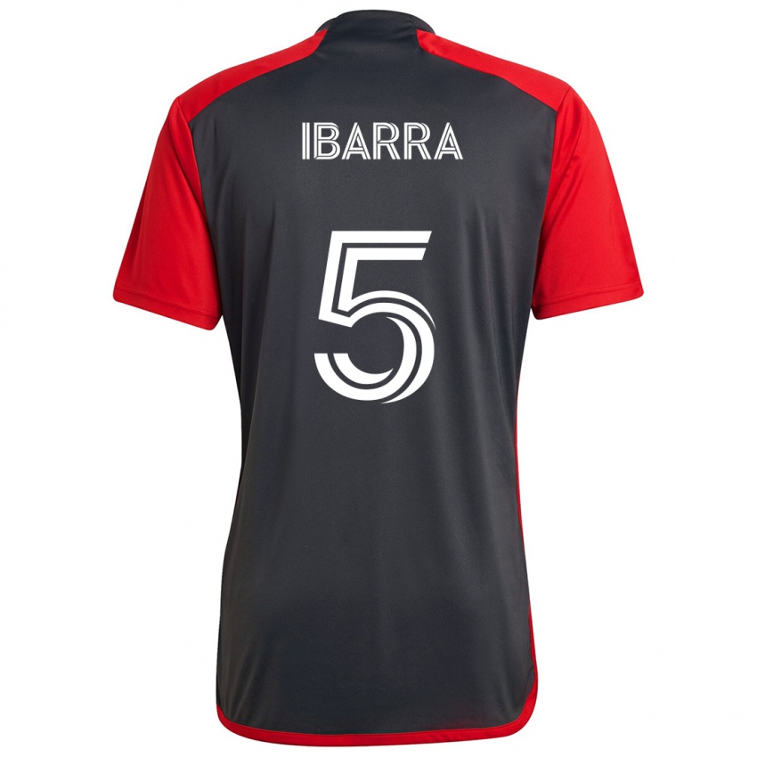 Damen Franco Ibarra #5 Grau Rot Heimtrikot Trikot 2024/25 T-Shirt Schweiz