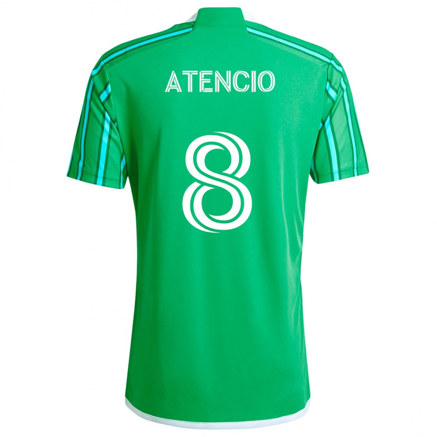 Damen Josh Atencio #8 Grün Weiß Heimtrikot Trikot 2024/25 T-Shirt Schweiz