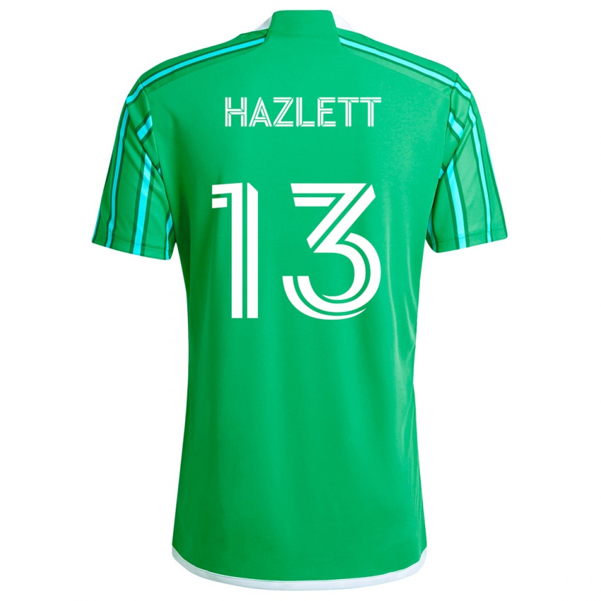 Damen Kimberly Hazlett #13 Grün Weiß Heimtrikot Trikot 2024/25 T-Shirt Schweiz