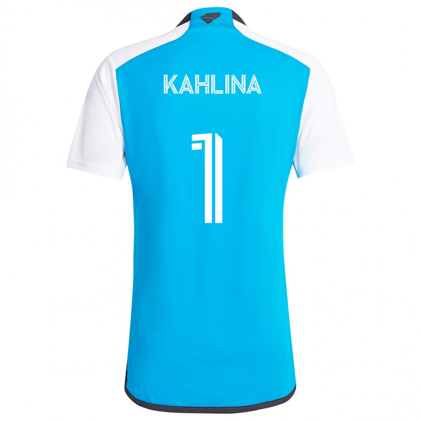 Femme Maillot Kristijan Kahlina #1 Bleu Blanc Tenues Domicile 2024/25 T-Shirt Suisse