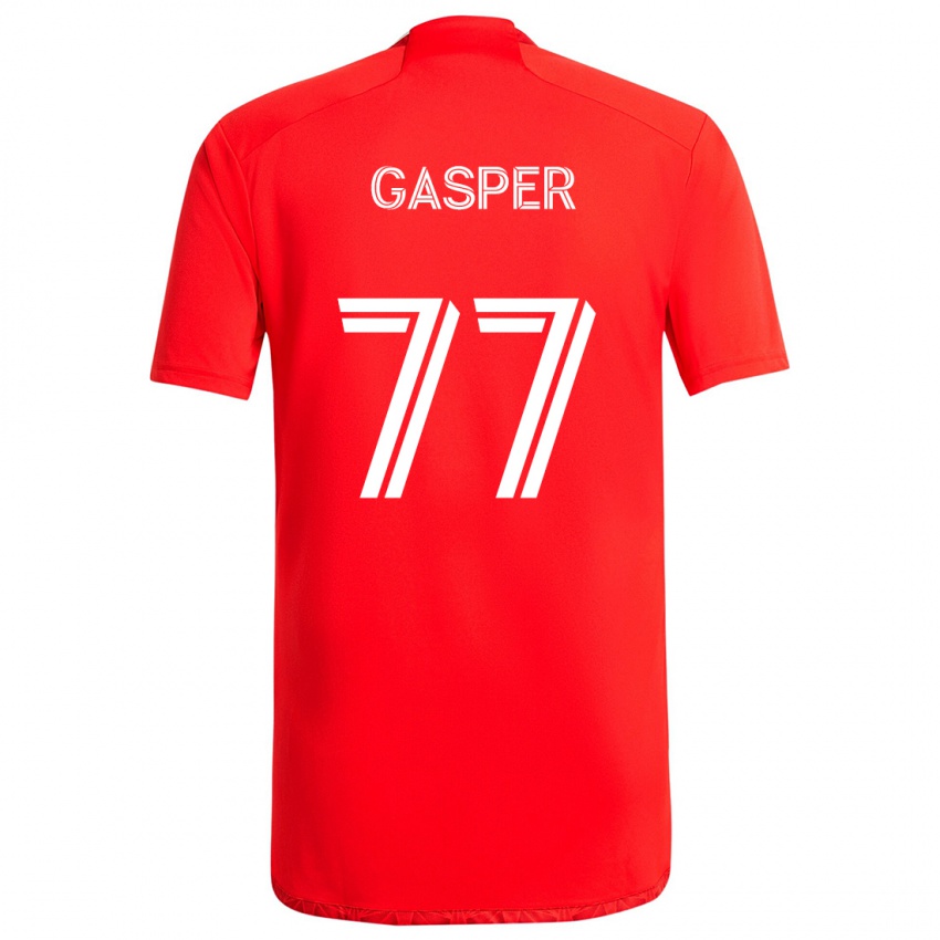 Femme Maillot Chase Gasper #77 Rouge Blanc Tenues Domicile 2024/25 T-Shirt Suisse