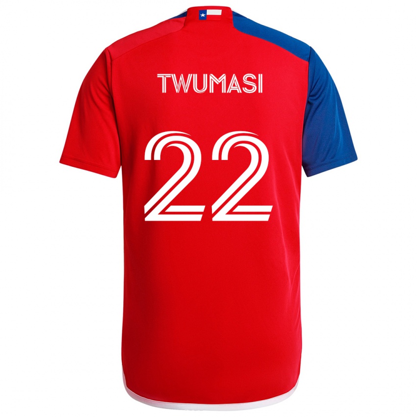 Femme Maillot Ema Twumasi #22 Bleu Rouge Tenues Domicile 2024/25 T-Shirt Suisse