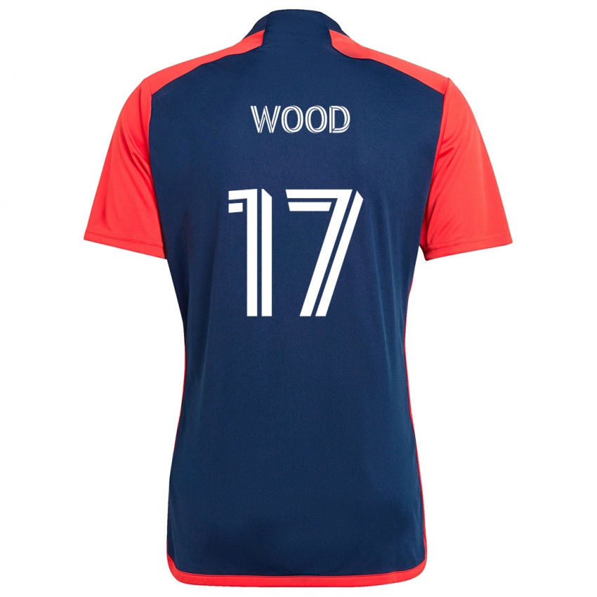 Femme Maillot Bobby Wood #17 Bleu Rouge Tenues Domicile 2024/25 T-Shirt Suisse