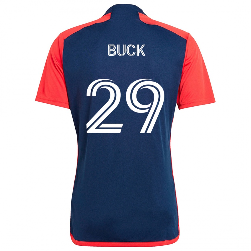 Femme Maillot Noel Buck #29 Bleu Rouge Tenues Domicile 2024/25 T-Shirt Suisse