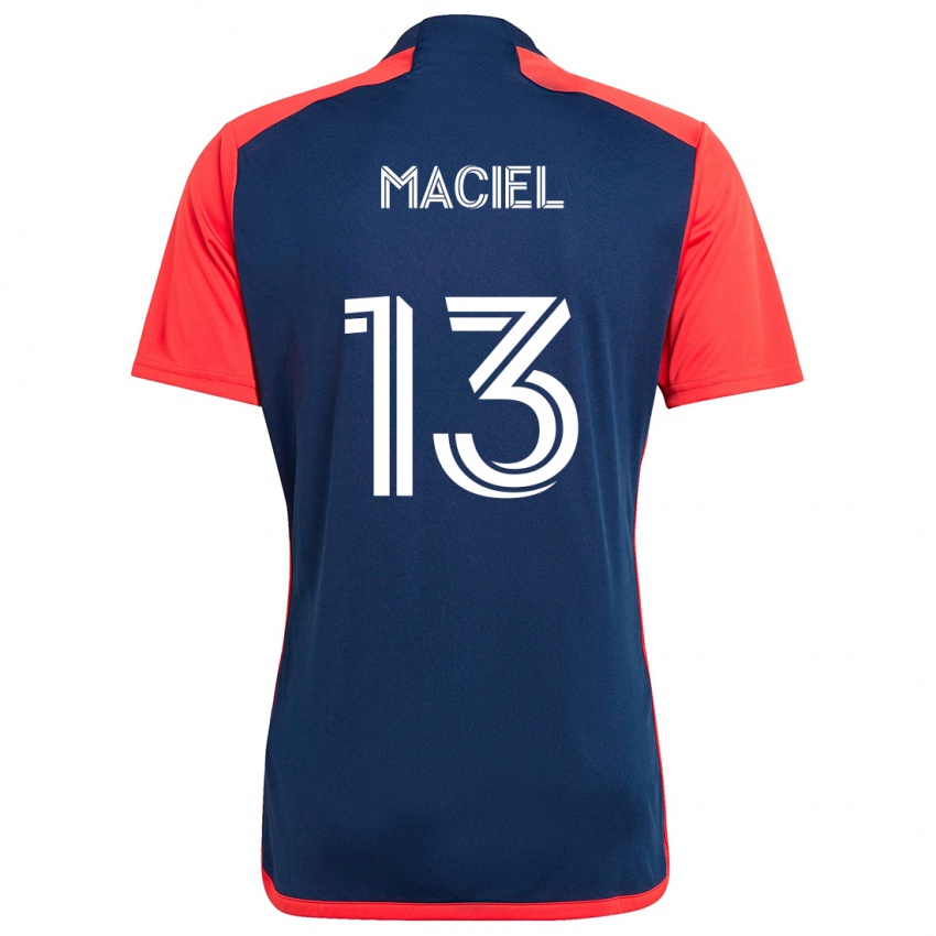 Femme Maillot Maciel #13 Bleu Rouge Tenues Domicile 2024/25 T-Shirt Suisse