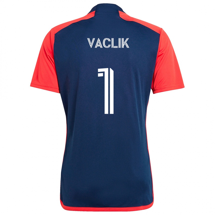 Femme Maillot Tomas Vaclik #1 Bleu Rouge Tenues Domicile 2024/25 T-Shirt Suisse