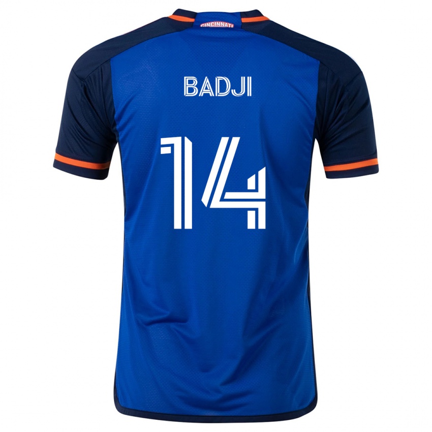 Femme Maillot Dominique Badji #14 Bleu Blanc Tenues Domicile 2024/25 T-Shirt Suisse