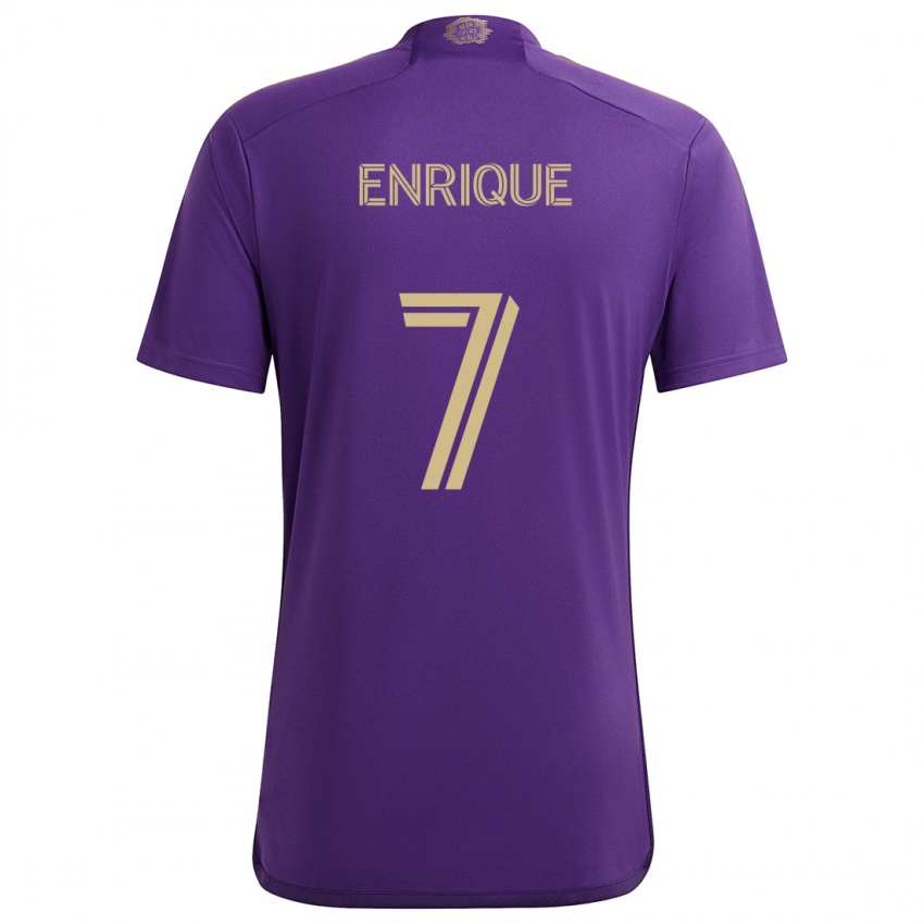 Femme Maillot Ramiro Enrique #7 Violet Jaune Tenues Domicile 2024/25 T-Shirt Suisse