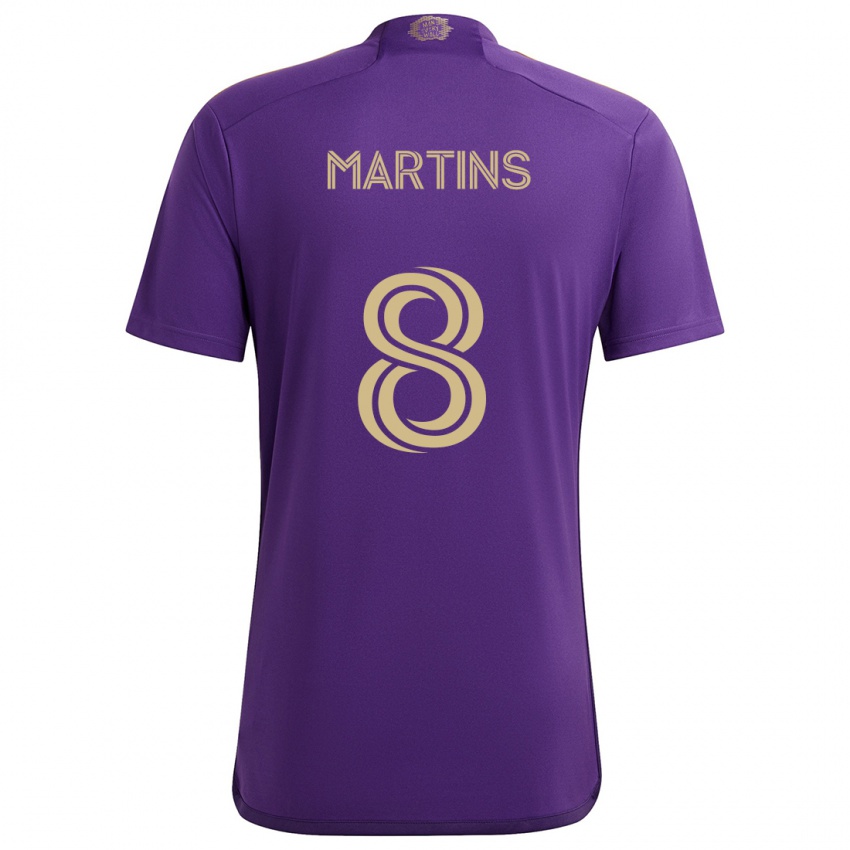 Femme Maillot Felipe Martins #8 Violet Jaune Tenues Domicile 2024/25 T-Shirt Suisse