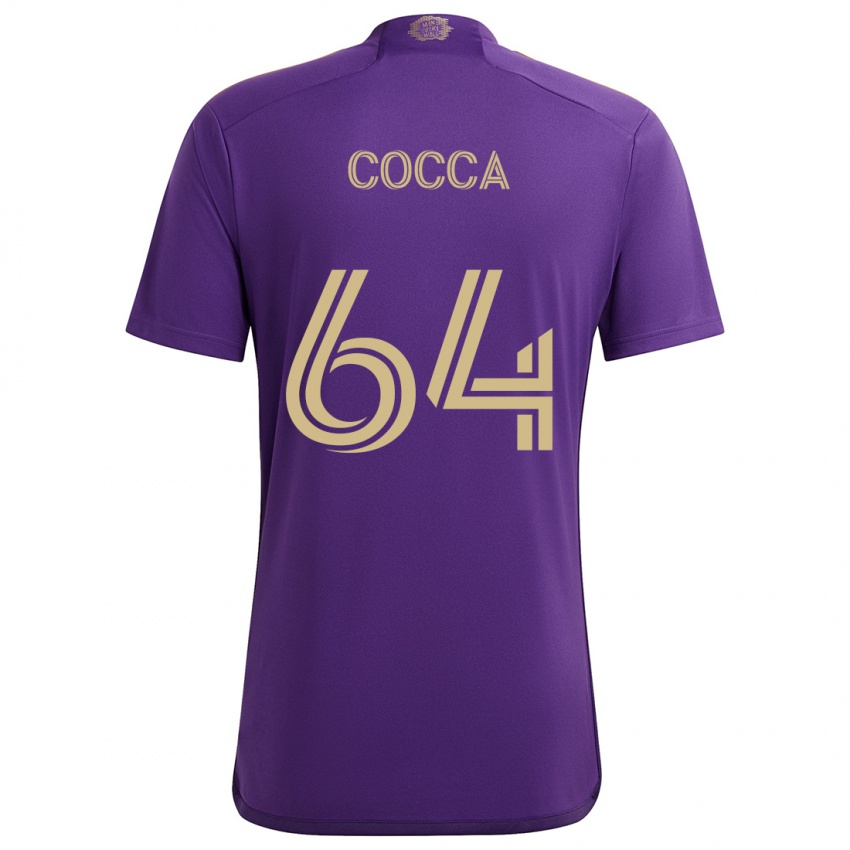 Femme Maillot Manuel Cocca #64 Violet Jaune Tenues Domicile 2024/25 T-Shirt Suisse