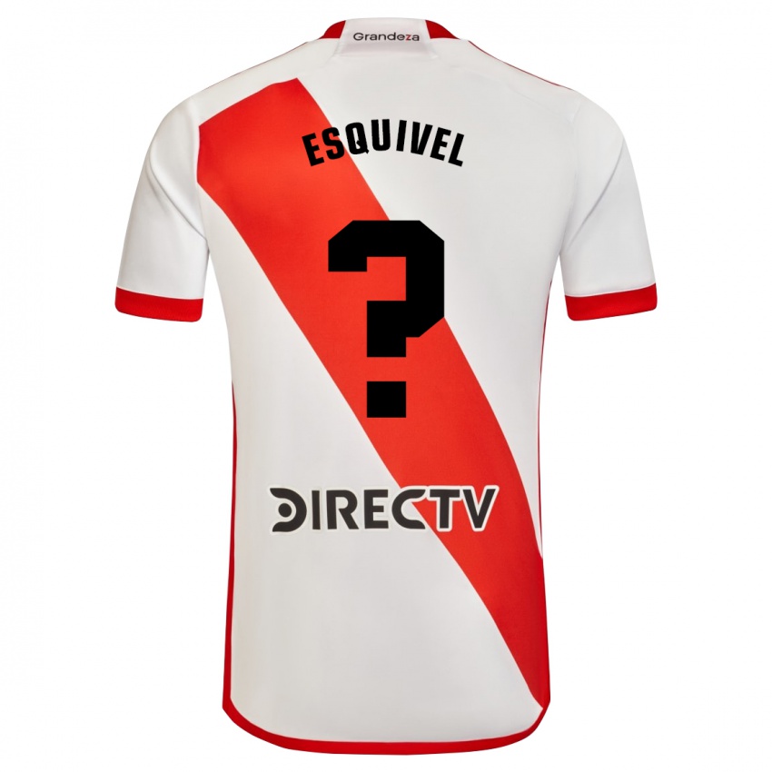 Femme Maillot Felipe Esquivel #0 Blanc Rouge Tenues Domicile 2024/25 T-Shirt Suisse