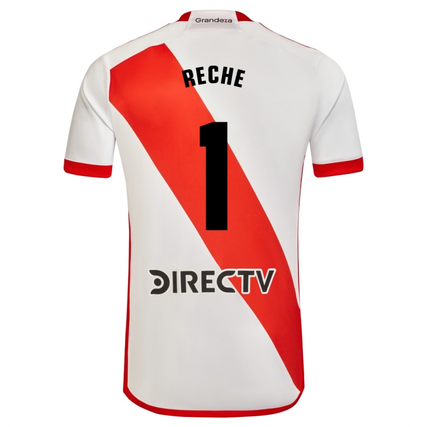 Femme Maillot Abril Reche #1 Blanc Rouge Tenues Domicile 2024/25 T-Shirt Suisse