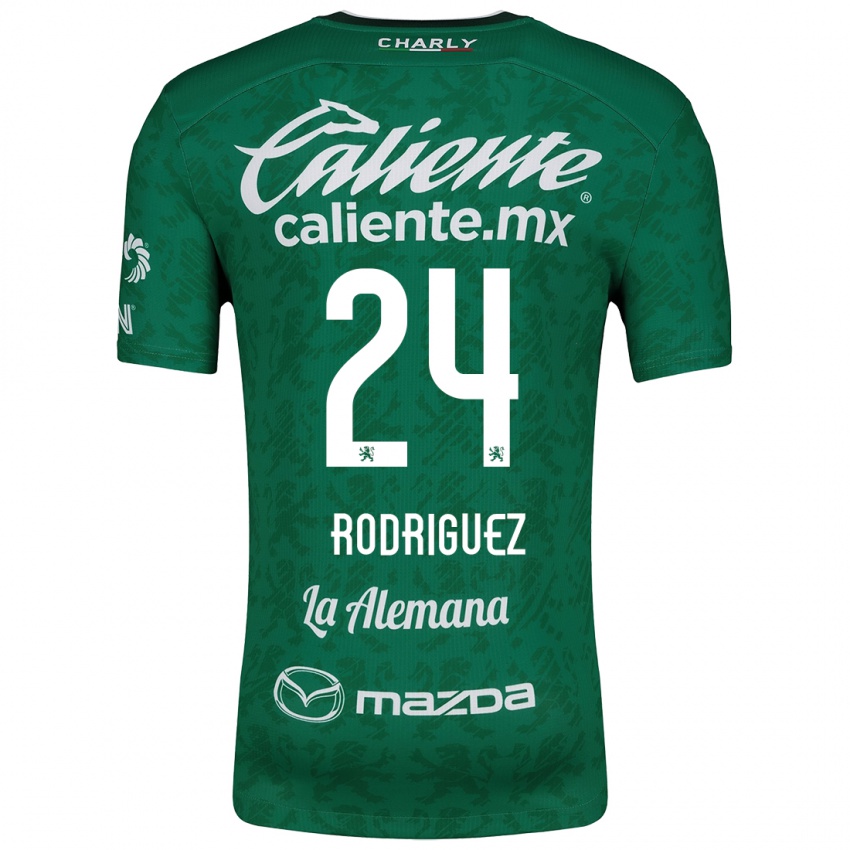 Femme Maillot Osvaldo Rodríguez #24 Vert Blanc Tenues Domicile 2024/25 T-Shirt Suisse