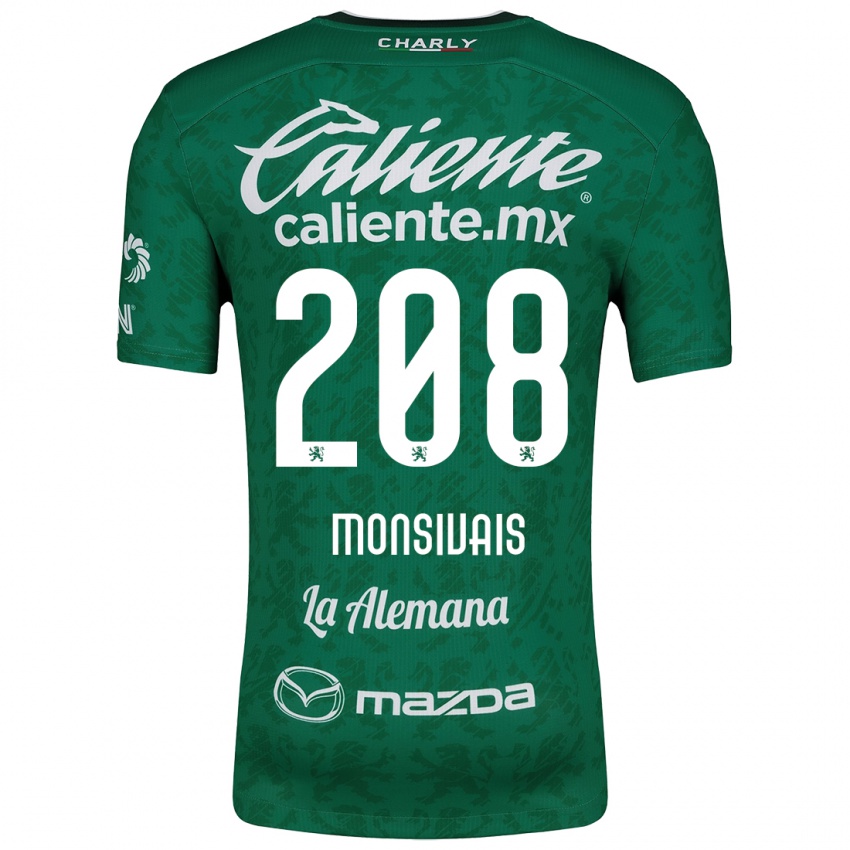 Femme Maillot Daniel Monsivaís #208 Vert Blanc Tenues Domicile 2024/25 T-Shirt Suisse