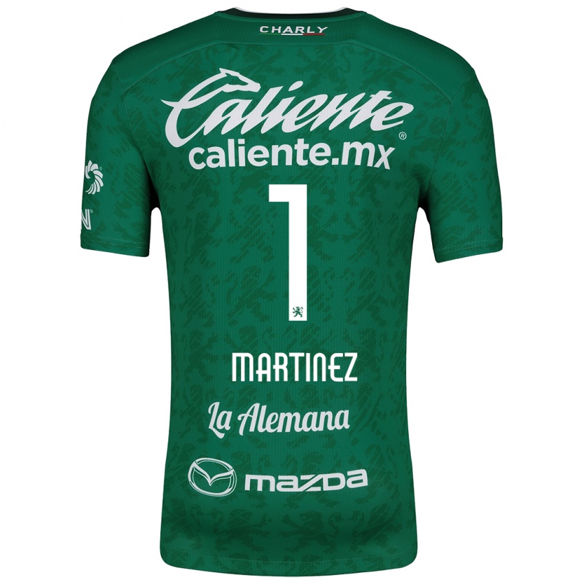 Femme Maillot Angeles Martínez #1 Vert Blanc Tenues Domicile 2024/25 T-Shirt Suisse